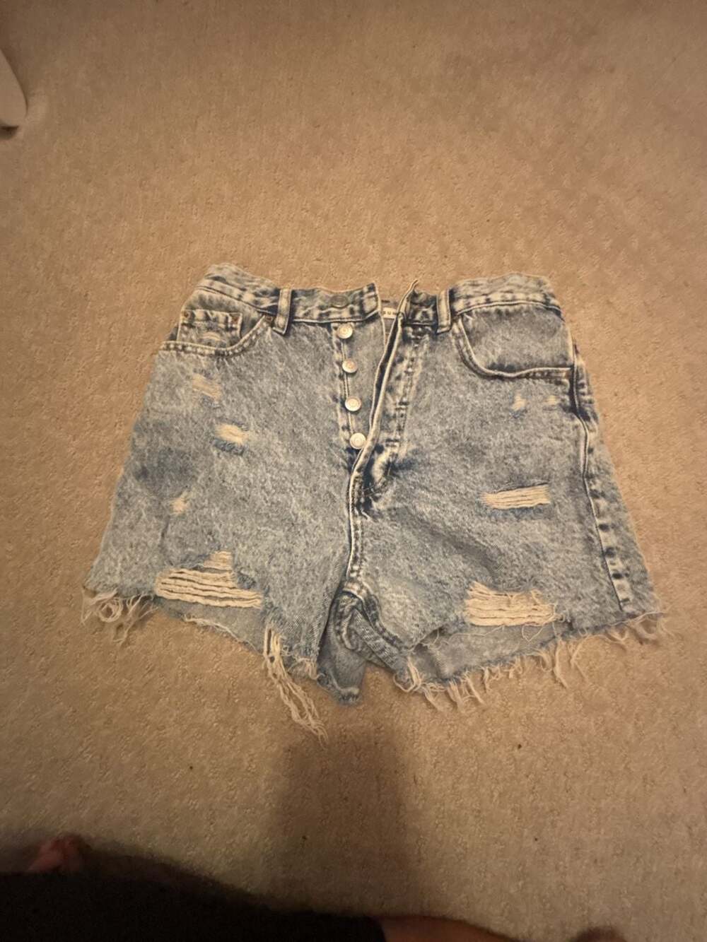 PacSun Ultra High Rise Vintage Short Size 25 Acid Wash Denim
